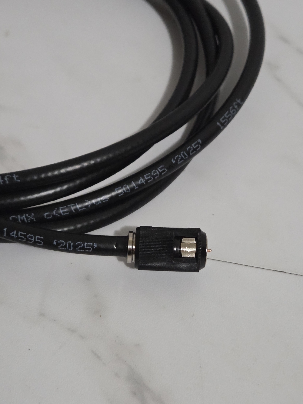 7ft Coax Cable - PPC Perfect Flex 6 Series 18 AWG Coaxial Cable - Black - Picture 2 of 4
